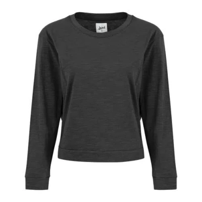 Lezat Tegan Organic Cotton Long Sleeve Pullover In Black