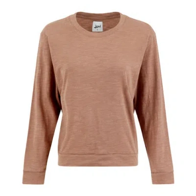 Lezat Tegan Organic Cotton Long Sleeve Pullover In Blue