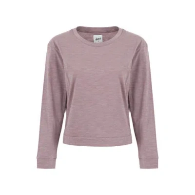 Lezat Tegan Organic Cotton Long Sleeve Pullover In Pink