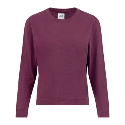 Lezat Tegan Organic Cotton Long Sleeve Pullover In Purple