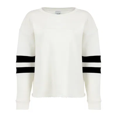 Lezat Women's Gilda Organic Cotton Varsity Sweatshirt - White