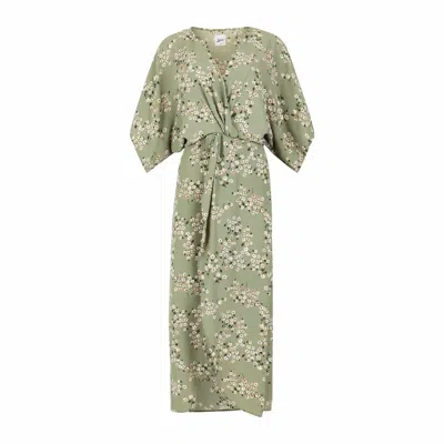 Lezat Women's Green Joey Maxi Dress - Sage Blossom
