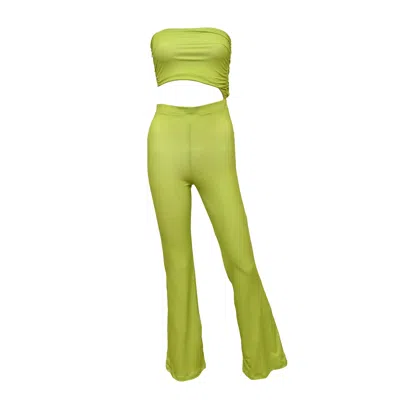 Lezat Women's Green Sofia Modal Jumpsuit - Pear