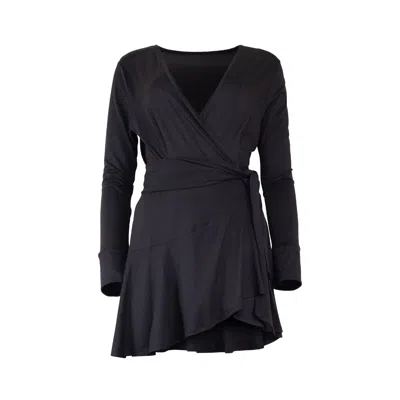 Lezat Women's Rita Wrap Modal Dress - Black