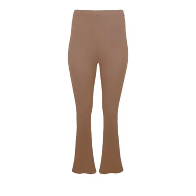 Lezat Women's Sienna Modal Flare Pant - Pecan In Brown