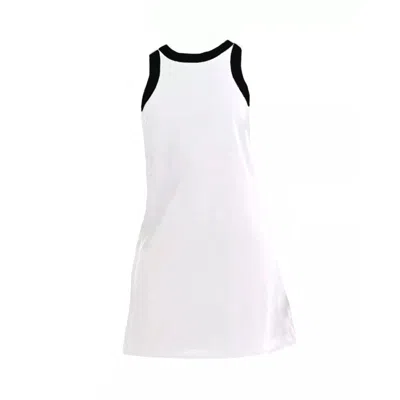 Lezat Women's Willa Organic Cotton Active Mini Dress - White/black In Black/white