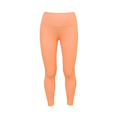 Lezat Women's Yellow / Orange Ada Organic Cotton Seven By Eight Legging Glow In Yellow/orange