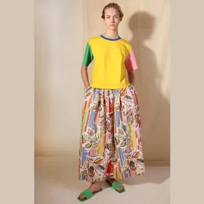 Lf Markey Painted Paisley Isaac Skirt In Multi