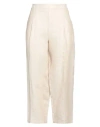 Lfdl La Fabbrica Del Lino Woman Pants Beige Size L Linen, Cotton In Beige