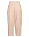 Lfdl La Fabbrica Del Lino Woman Pants Light Brown Size M Linen, Cotton In Beige