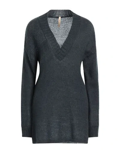 Lfdl La Fabbrica Della Lana Woman Sweater Midnight Blue Size Xl Acrylic, Polyamide, Mohair Wool