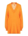 Lfdl La Fabbrica Della Lana Woman Sweater Orange Size Xl Acrylic, Polyamide, Mohair Wool