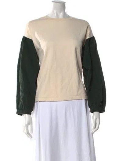 Pre-owned L.f.markey Colorblock Pattern Crew Neck Top In Neutral