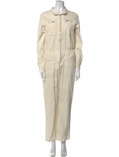 Pre-owned L.f.markey Crew Neck Jumpsuit In Neutral