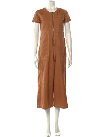 Pre-owned L.f.markey Crew Neck Jumpsuit In Orange