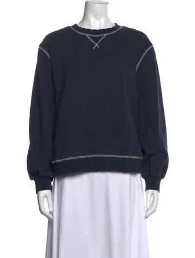 Pre-owned L.f.markey Crew Neck Long Sleeve Sweatshirt In Blue