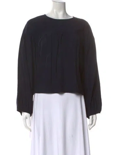 Pre-owned L.f.markey Crew Neck Long Sleeve Top In Blue