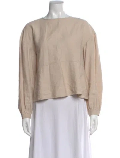 Pre-owned L.f.markey Crew Neck Long Sleeve Top In Neutral