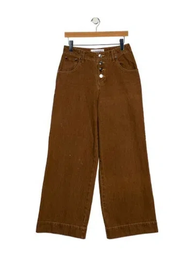 Pre-owned L.f.markey High-rise Wide Leg Jeans In Brown