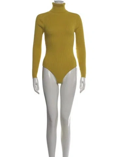 Pre-owned L.f.markey Turtleneck Long Sleeve Bodysuit In Green