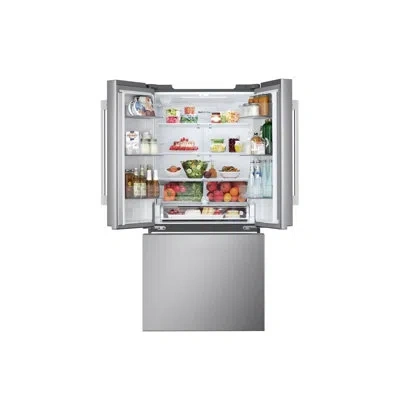 Lg 21 Cu. Ft. 3-door French Door, Counter-depth Max Refrigerator In Stainless Steel