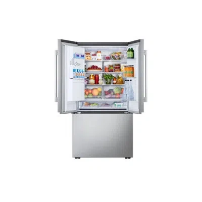 Lg 24 Cu. Ft. Counter-depth Max With Zero Clearance 3-door French Door Refrigerator In Stainless Steel