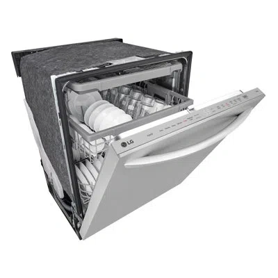 Lg 24-inch Quadwash® Pro Top Control Dishwasher In Print Proof Stainless Steel