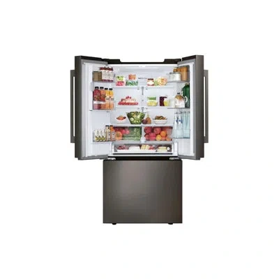 Lg 25 Cu. Ft. 3-door French Door Refrigerator With New Hybrid Handle Design And External Ice And Water  In Stainless Steel