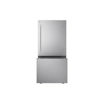 Lg 26 Cu. Ft. Bottom Freezer Refrigerator In Stainless Steel