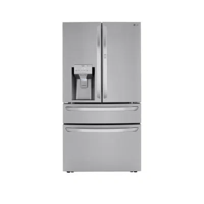 Lg 36" Counter Depth French Door Refrigerator 23 Cu. Ft. Smart Refrigerator In Stainless Steel