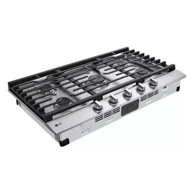 Lg 36" Gas Cooktop With Ultraheat 20k Btu Burner In Stainless Steel