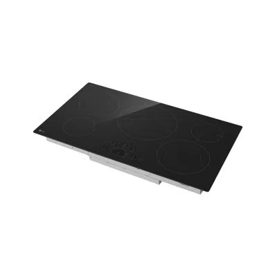 Lg 36" Radiant Cooktop, 5 Burner, Black, Energy Star, Black Cerami
