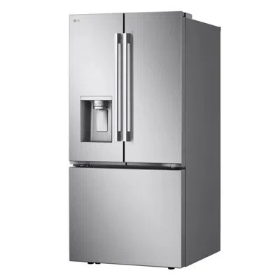 Lg 3-door French Door Refrigerator With Hybrid Handle Design And External Ice And Water Dispenser, Stai In Stainless Steel