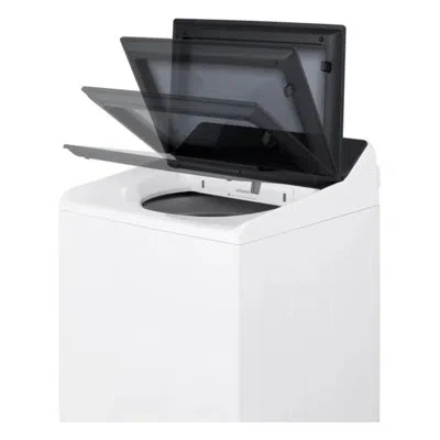 Lg 5.5 Cu. Ft. Mega Capacity Top Load Washer With Turbowash Washer With Steam, Ezdipense, Wi-fi Connect In Alpine White