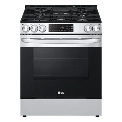 Lg 5.8 Cu. Ft. Gas Single Ovenslide-in Range, Easyclean® Plus Self Clean, Thinq, Printproof, Stainless  In Stainless Steel