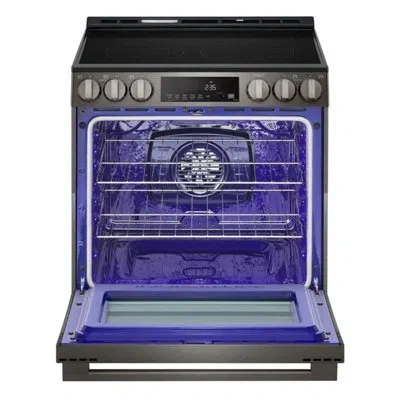 Lg 6.3 Cu Ft Smart Electric Slide-in Range With Air Fry & Easyclean In Black Stainless Steel