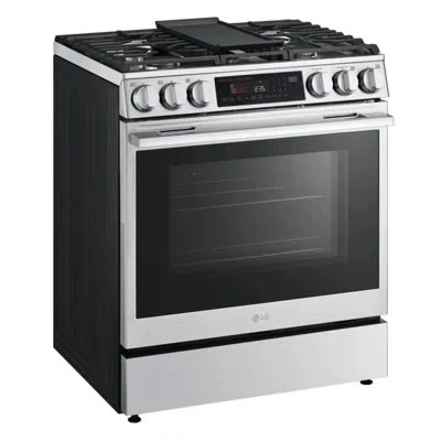 Lg 6.3 Cu Ft Smart Gas Slide-in Range Probake Convection Instaview, And Air Fry In Black