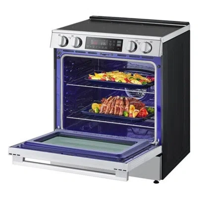 Lg 6.3 Cu Ft Smart Induction Slide-in Range With Air Fry, Probake Convection And Premium Handle In Stainless Steel