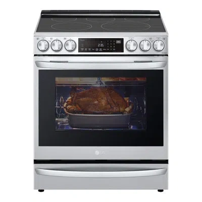 Lg 6.3 Cu. Ft. Smart Slide-in Electric In Black,silver
