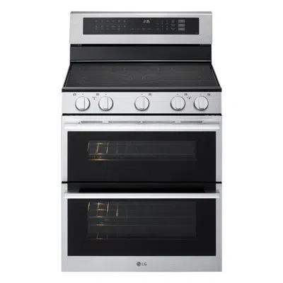 Lg 7.3 Cu. Ft. Smart Electric Double Oven Freestanding Range With Probake Convection®, Air Fry & Air So In Stainless Steel