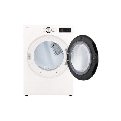 Lg 7.4 Cu. Ft. Ultra Large Capacity Smart Front Load Electric Dryer With Turbosteam®, Ai Sensing And Hy In Alpine White