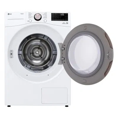 Lg 7.8 Cu. Ft. Mega Capacity Smart Front Load Dryer With Dual Inverter Heatpump Technology And Inverter In White