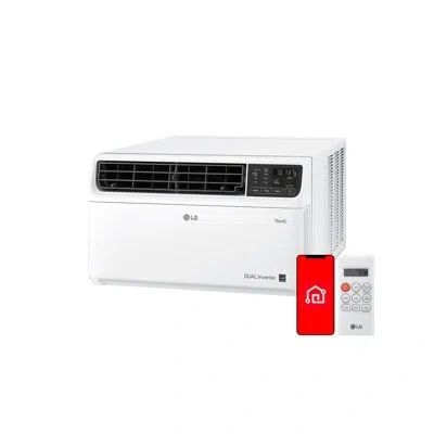 Lg Dual Inverter Smart Wi-fi Enabled Window Air Conditioner For Up To 700 Sq. Ft. In White