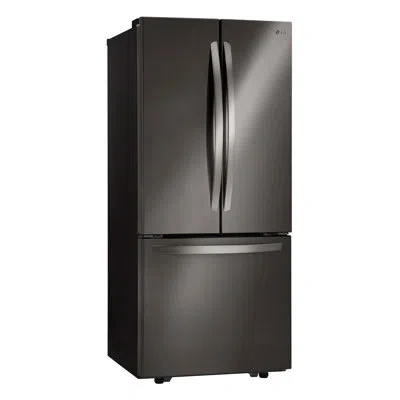 Lg French Door Refrigerator, Black Stainless Steel, 22 Cu. Ft.