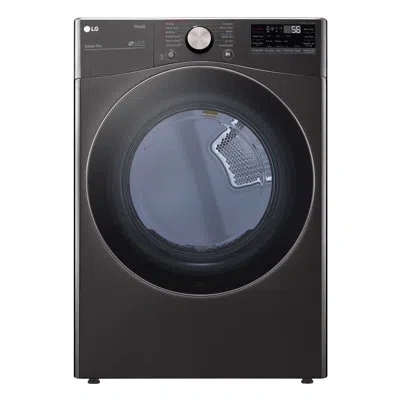 Lg Large Capacity Front Load Electric Dryer - 7.4 Cu. Ft. In Black Steel