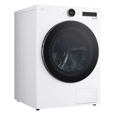 Lg Mega Capacity Smart Front Load Dryer With Dual Inverter Heatpump, Technology And Inverter Direct Dri In White