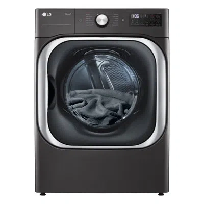 Lg Mega Capacity Smart Wi-fi Enabled Front Load Gas Dryer With Turbosteam® And Built-in Intelligence, S In Gray