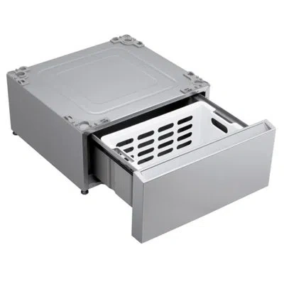 Lg Signature 29" Laundry Pedestal In Brushed Platinum Steel