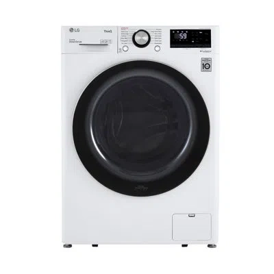 Lg Smart Wi-fi Enabled Compact Front Load Washer With Built-in Intelligence, White, 2.4 Cu. Ft.