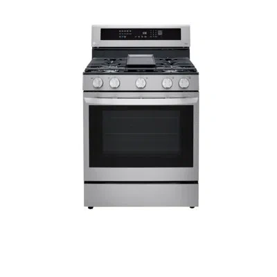 Lg Smart Wi-fi Enabled True Convection Instaview® Gas Range With Air Fry, 5.8 Cu. Ft. In Stainless Steel